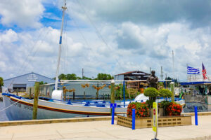 Sponge boat in dock at Tarpon Springs