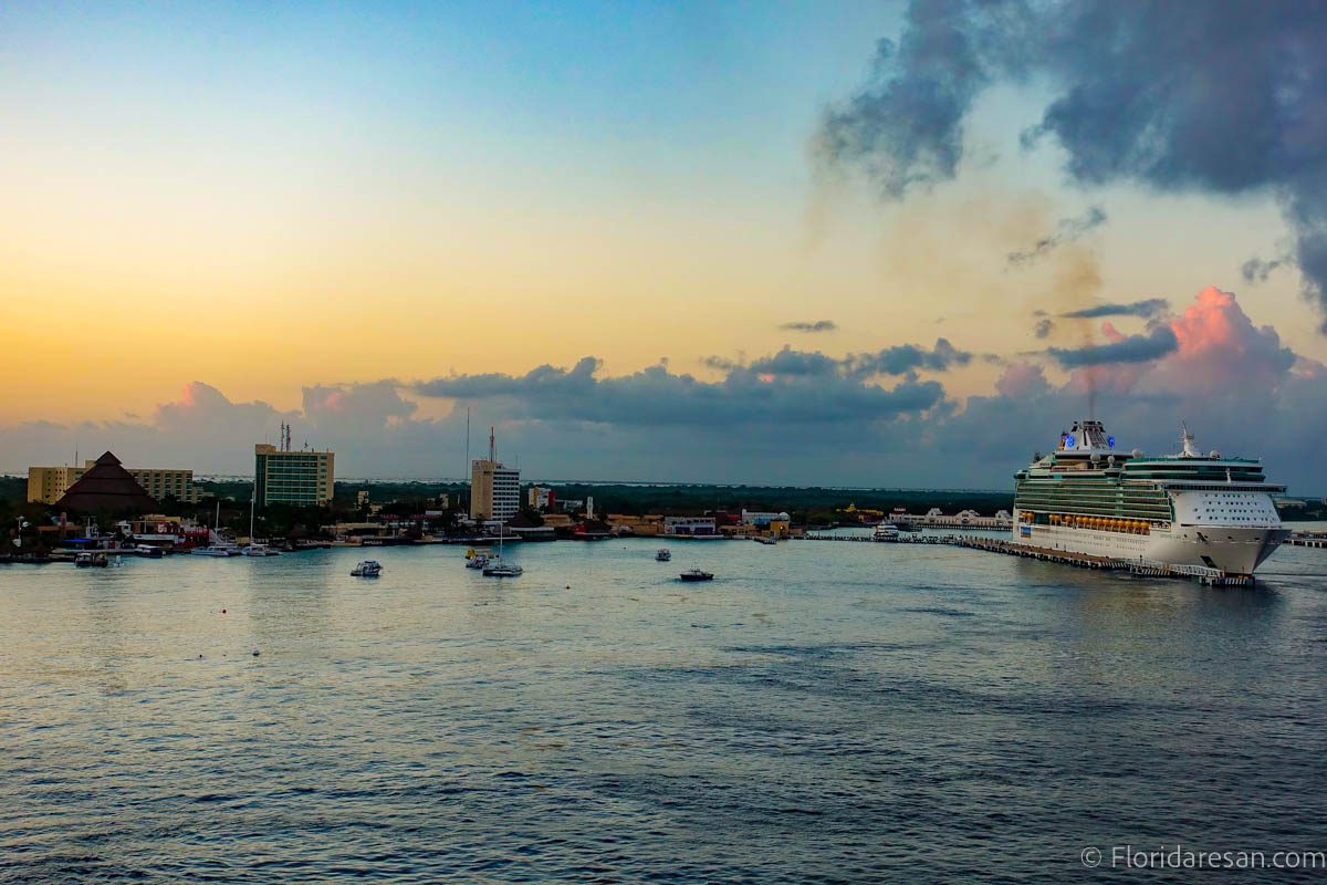 Arriving Cozumel harbor